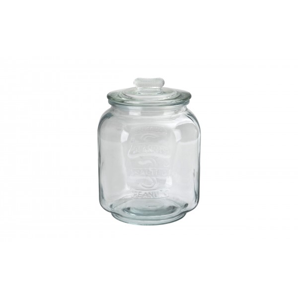 Słój 3,4 L z napisem i pokrywą szklaną 9846