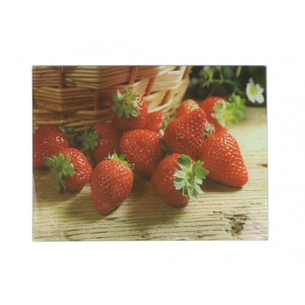 Deska szklana 40x30 cm Aria Truskawki HTXD1150
