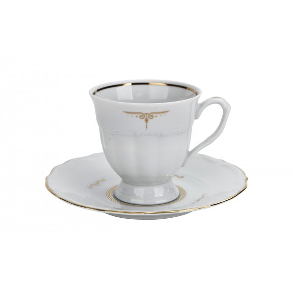 Komplet 6 filiżanek 250 ml + spodki Camille