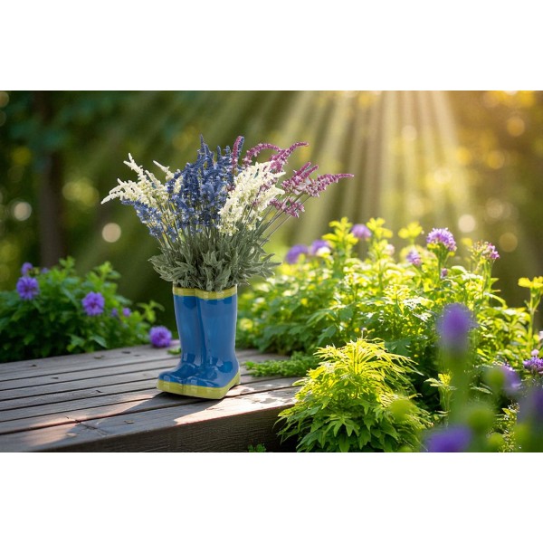 Osłonka ceramiczna Buty niebiesko-zielone