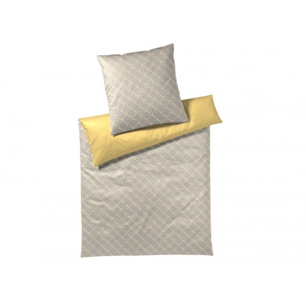 Pościel satynowa 155x200 cm Cornflower 4083-3 żółta