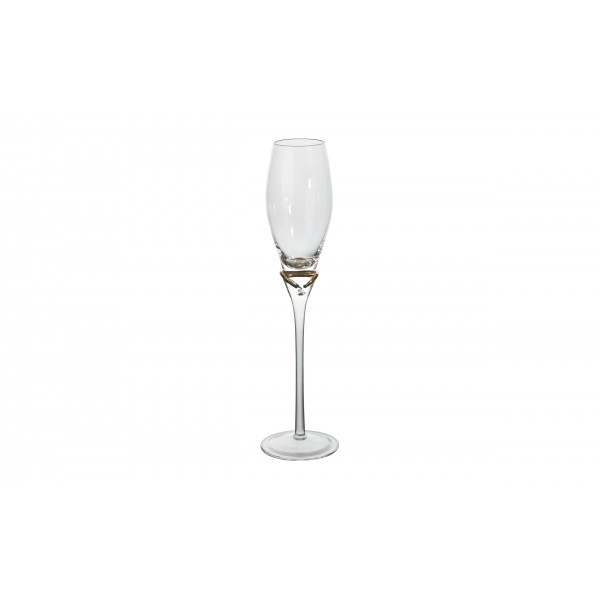 Kieliszek do szampana 150 ml zdobiony kryształkiem TG0587