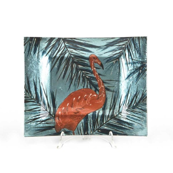 Talerz dekoracyjny 3812A szklany Flaming 31 cm