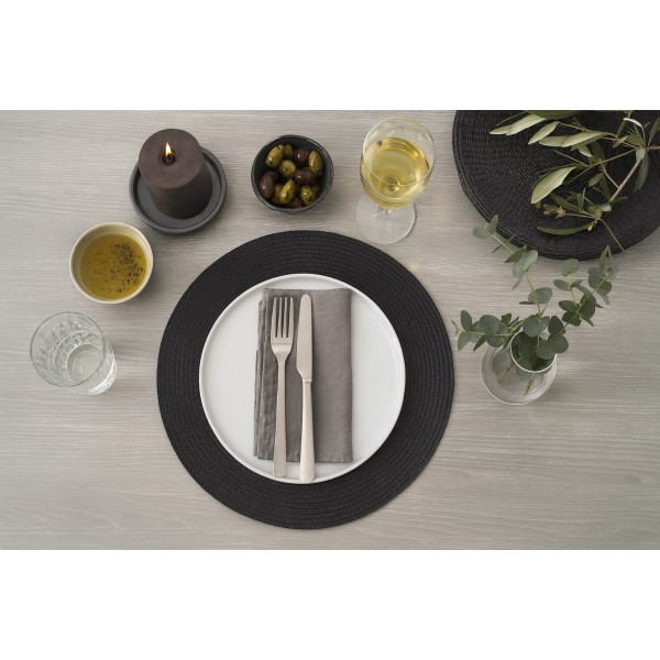 Mata dekoracyjna 38 cm Round 81363 Czarna