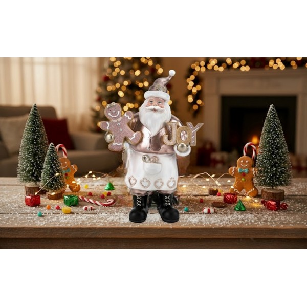 Figurka świąteczna Złoty Mikołaj 32,5 cm