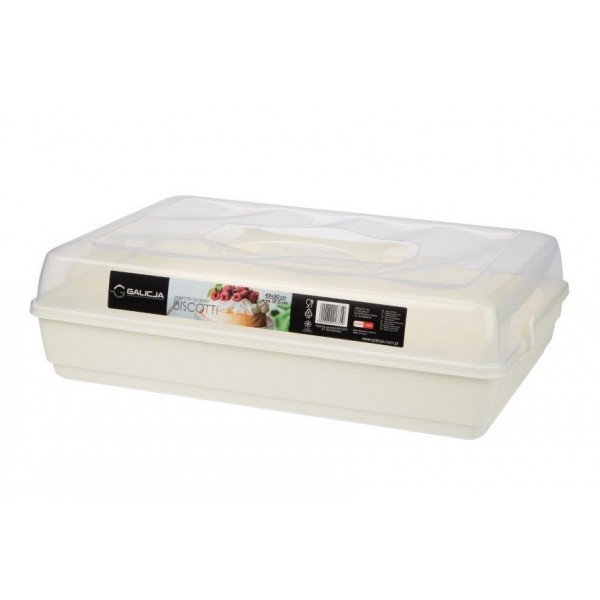 Pojemnik na ciasto 44x30 cm Biscotti kremowy