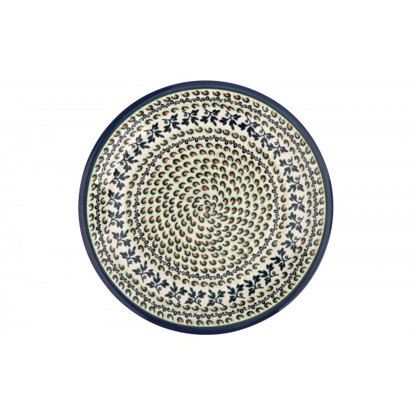 Talerz płytki 24,5 cm Bolesławiec Dekor 1165A