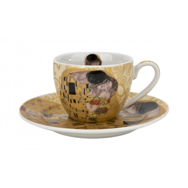 Komplet 2 filiżanek 110 ml + spodki The Kiss Ecru