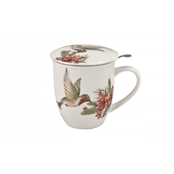 Kubek porcelanowy 400 ml z zaparzaczem KOLIBER