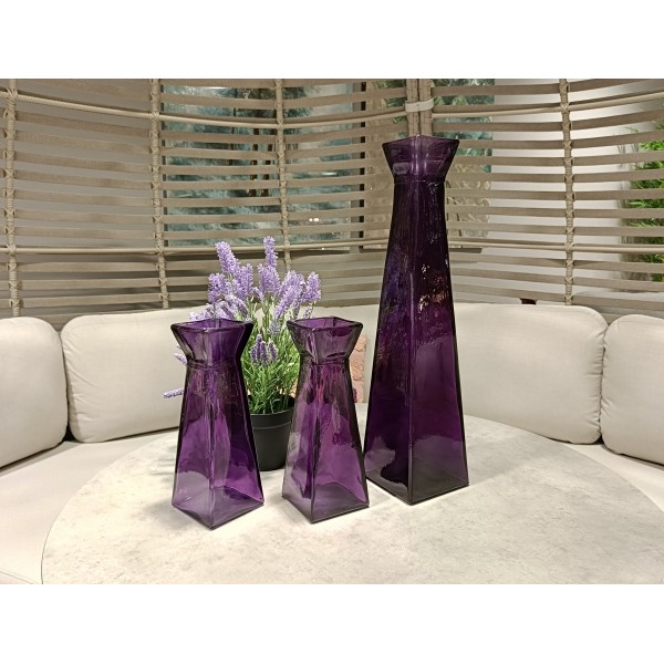 Wazon szklany 30 cm San Miguel fioletowy 4432/DB464