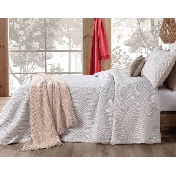 Komplet narzuta 200 x 270 cm + 2 poszewki Maltes beż 900/07