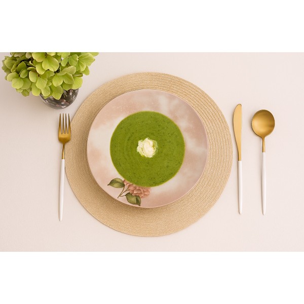 Talerz głęboki 21,5 cm Hortensja Red 644KJ/9202A