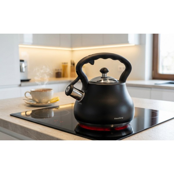 Czajnik tradycyjny 2,7 L nierdzewny KB-7446 czarny mat