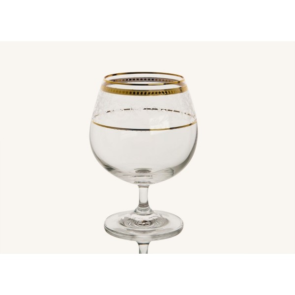 Zestaw 6 Kieliszków do koniaku 300 ml Dolce Vita Gold