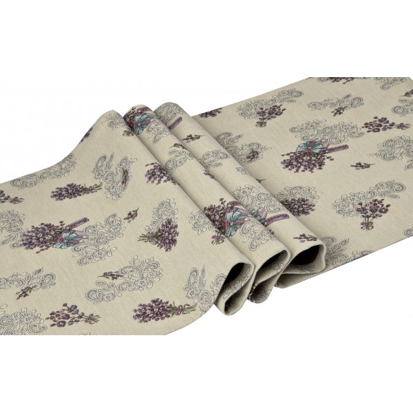 Bieżnik na stół 50x150 cm Eden 1232/410 Lawendy gobelinowy