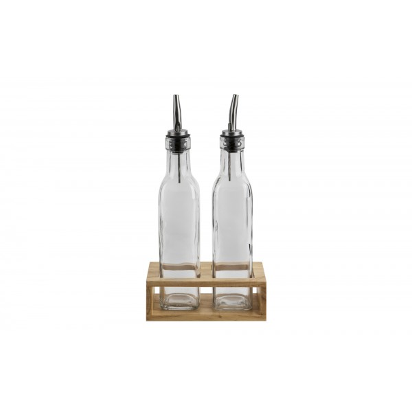 Zestaw - stojak i butelka z dozownikiem, 2 sztuki