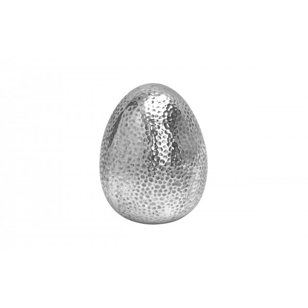 Jajko srebrne wytłaczane średnie