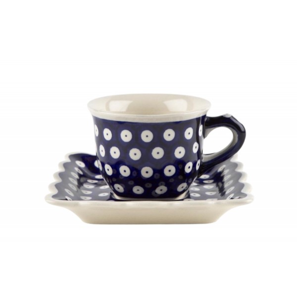 Filiżanka do espresso 150 ml ze spodkiem Bolesławiec Dekor 42