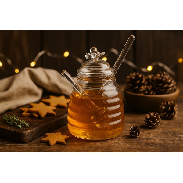 Pojemnik na miód szklany 440 ml