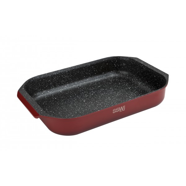 Brytfanna aluminiowa 34,5x24,5 cm BBQ CHEF czerwona