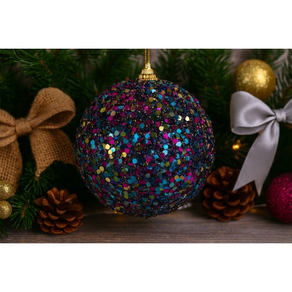Bombka 10cm (2 szt.) wielokolorowa