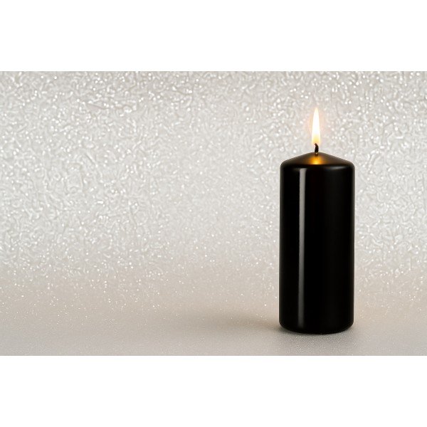 Świeca klubowa 15 cm czarny lakier KL-5 150/58