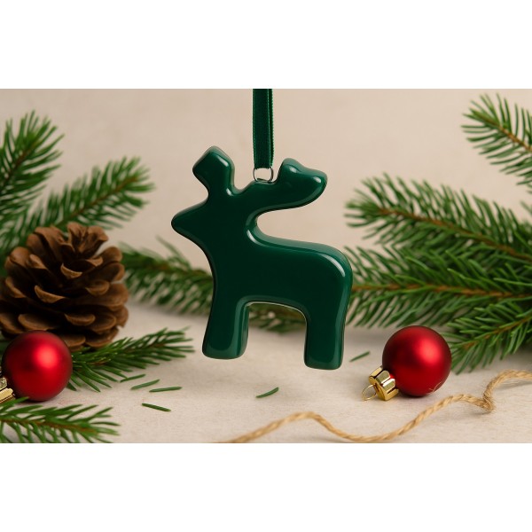 Zawieszka ceramiczna Renifer zielony 87160