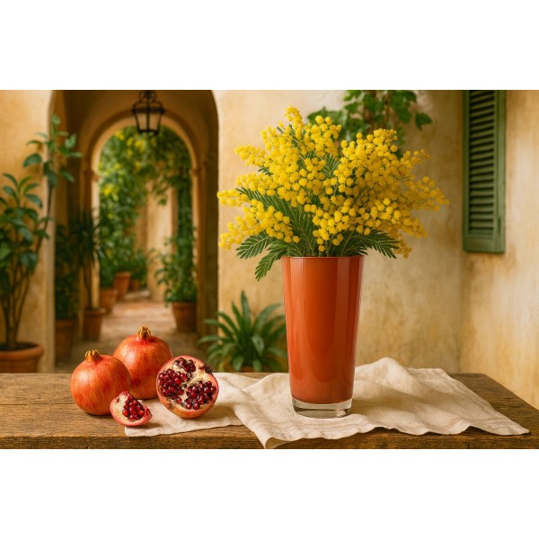 Wazon szklany 25 cm pomarańczowy Asa Glass
