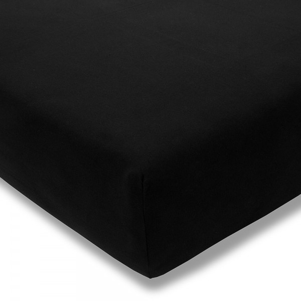 Prześcieradło z gumką jersey 100x200 cm SCHWARZ feinjersey
