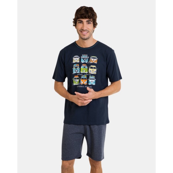 Piżama męska rozm. L P 241310 krótki rękaw Marino