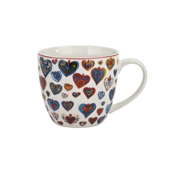 Kubek porcelanowy 460 ml Kolorowe Serca 3