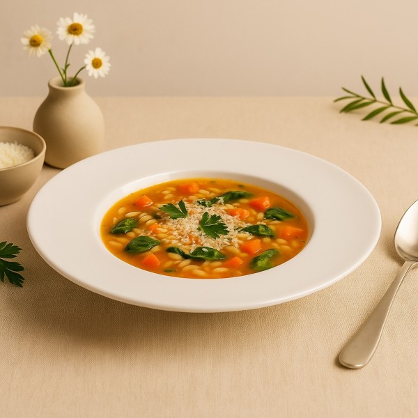 Talerz głęboki 23,5 cm Amelia Biała