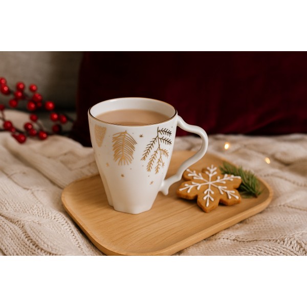 Kubek 350ml Złoty Las Stone Age Biały