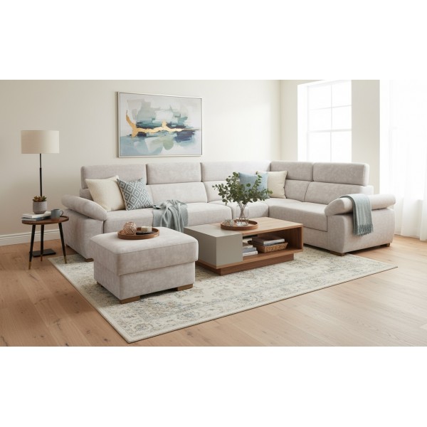 Narożnik Zoom z funkcją spania i poj. na pościel