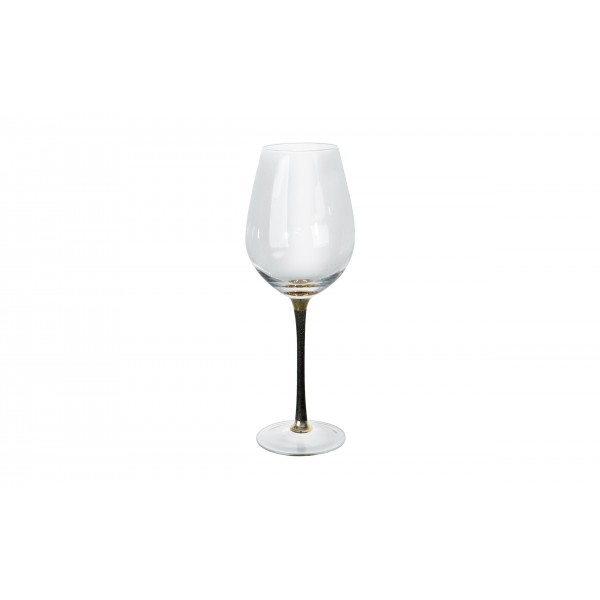 Kieliszek do wina 400 ml z czarną nóżką TG0590