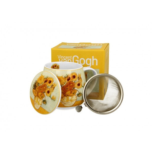 Kubek baryłka z zaparzaczem 430 ml Sunflowers