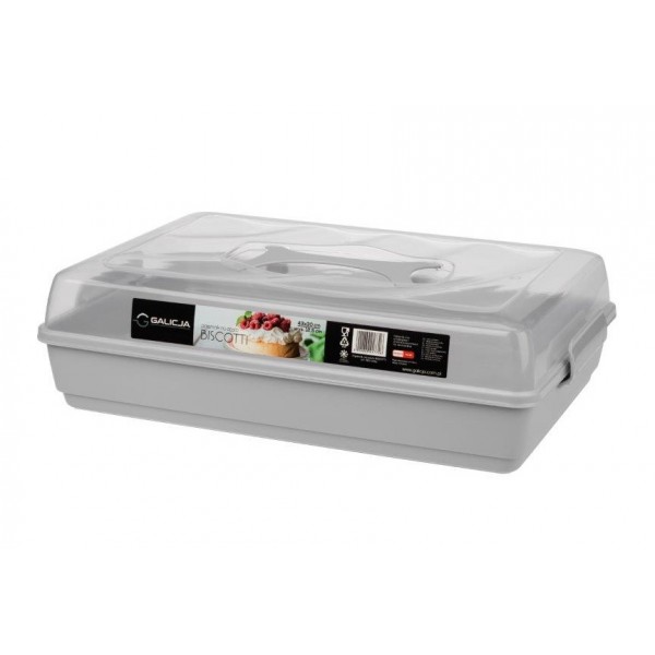 Pojemnik na ciasto 44x30 cm Biscotti szary