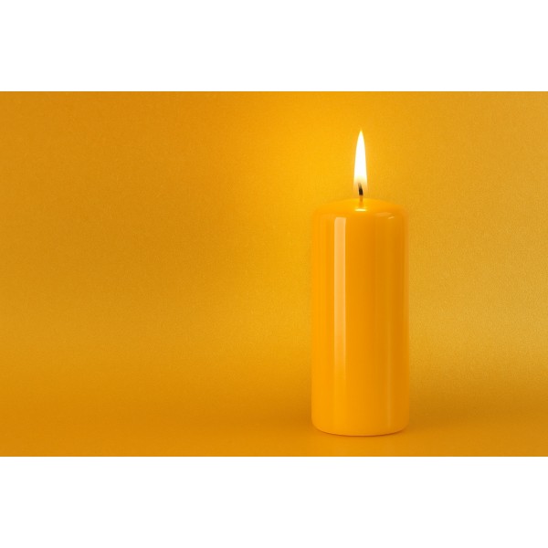 Świeca klubowa 15 cm żółta lakier KL-5 150/58