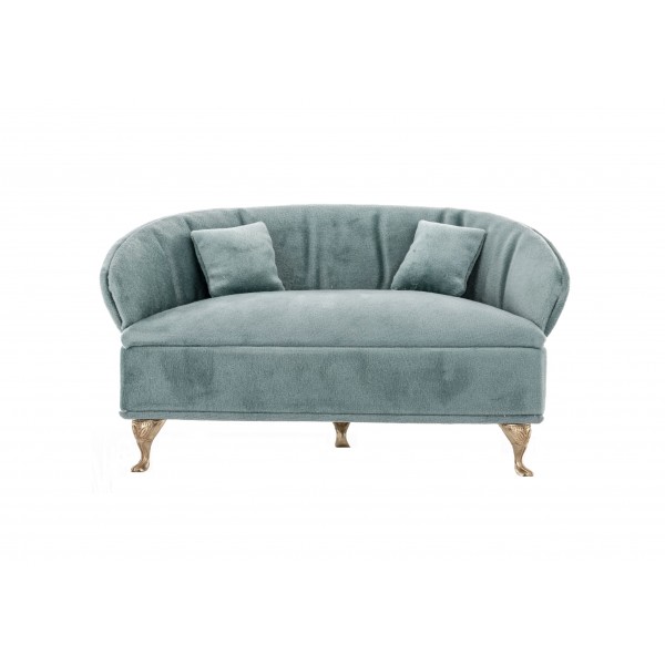 Szkatułka na biżuterię welurowa Sofa miętowa