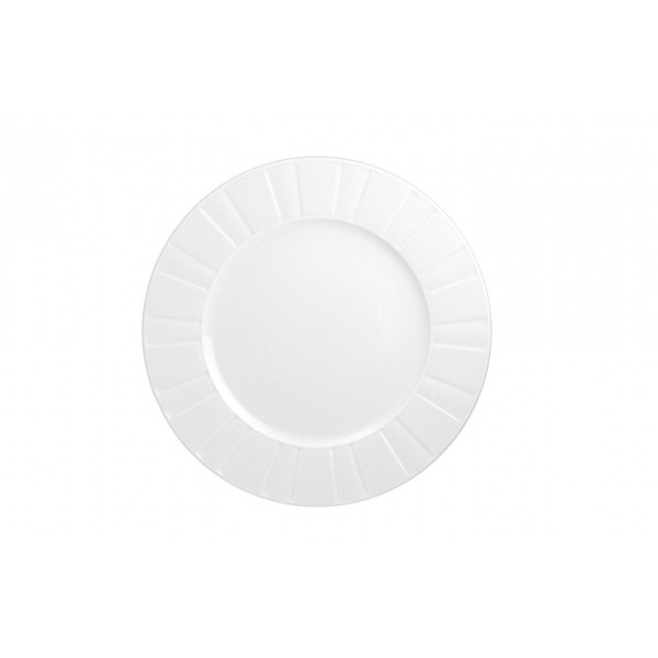 Talerz płytki 27 cm Oktawa biała 0001