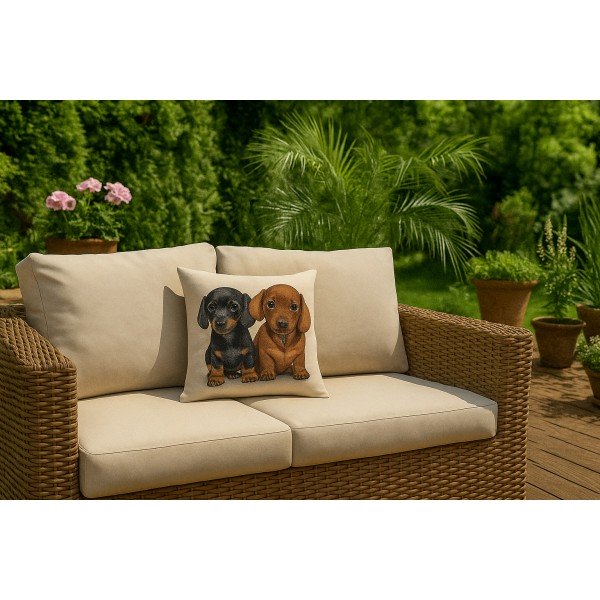 Poszewka dekoracyjna 45x45 cm Jamniki