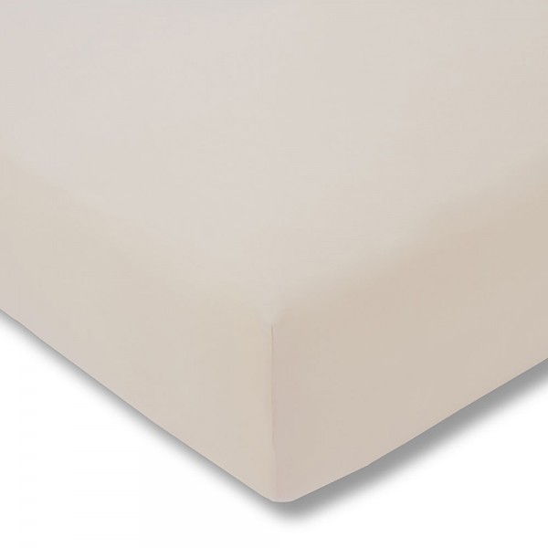 Prześcieradło z gumką jersey 100x200 cm BEIGE feinjersey