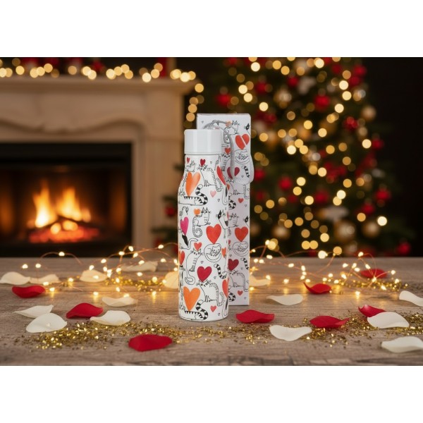 Butelka termiczna 500 ml Koci Świat Serce