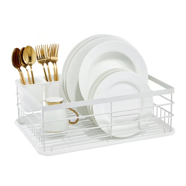 Suszarka do naczyń 43x32x14cm Decor biała AMBITION