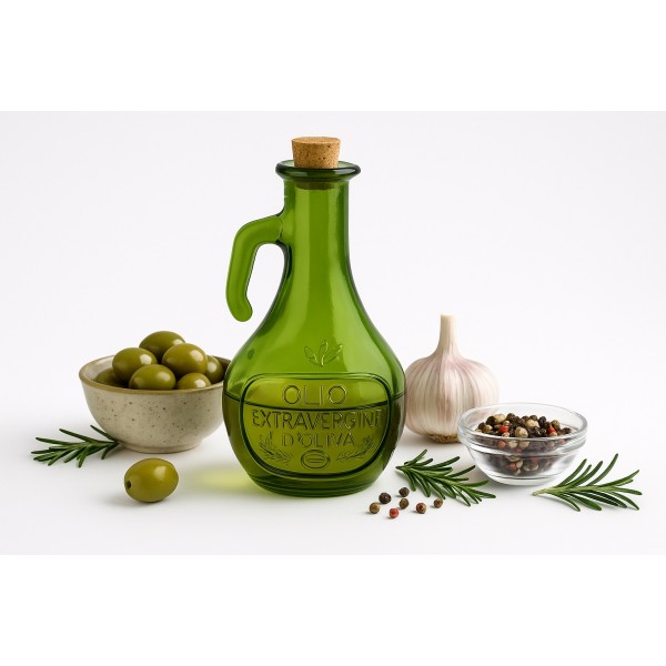 Butelka na oliwę 500ml z korkiem San Miguel zielona