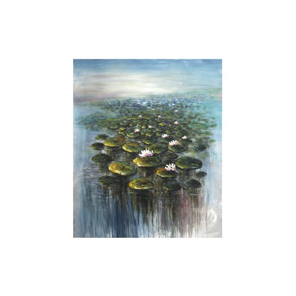 Obraz na płotnie 100x120cm Lilie wodne