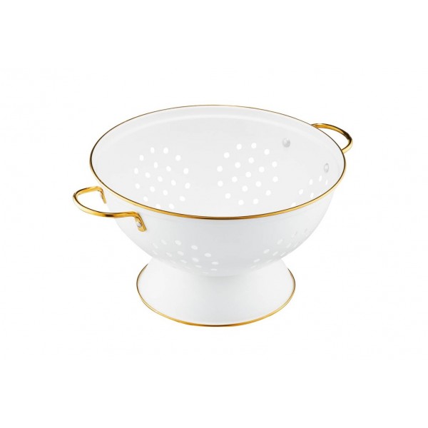 Durszlak cedzak z rączkami 24 cm Royal biały