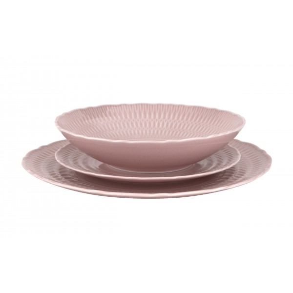 Komplet talerzy 6/18 Sofia Różowa