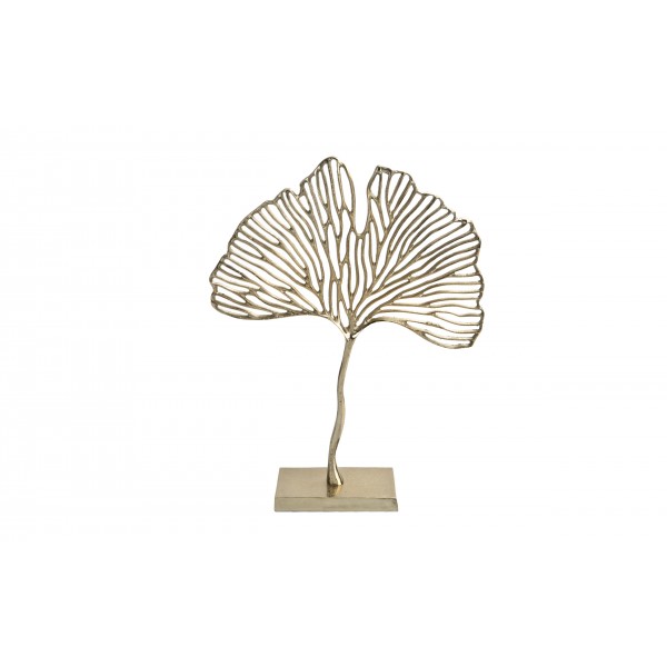Figurka ozdobna liść miłorzębu złota IR0073