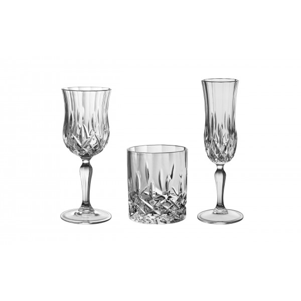 Kryształowy zestaw 18 el. kieliszki+szklanki Opera
